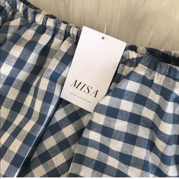 ๐ NWT Misa Los Angeles Belu Gingham Mini Dress- S - Picture 3 of 5